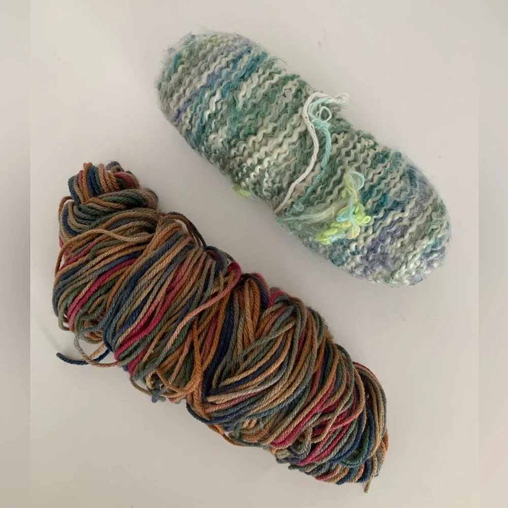 Multicolor Yarn Bundle Lot of 2 Skeins Craft Crochet Knit DIY Supplies